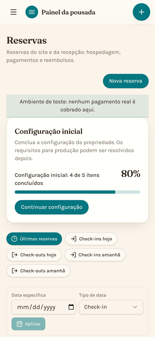Painel no celular